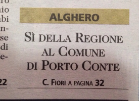 Porto Conte in prima pagina sull’Unione di oggi